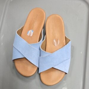 Donna Tiscana Women's Blue Slide  Sandals 7.5 Made In Italy